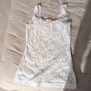 Hanky Panky signature White Lace Tank size Small
